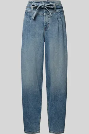 QS by s.Oliver Tapered Fit Jeans mit Bindegürtel in , Größe 34