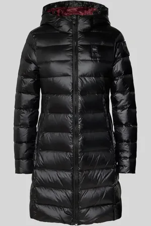 Blauer Steppjacke mit Label-Detail in , Größe XS
