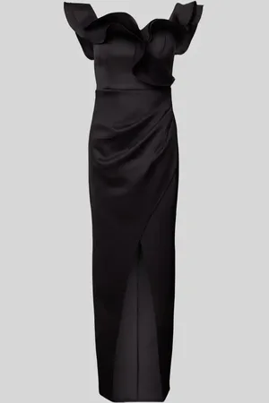 Lipsy London Abendkleid mit Volants und Gehschlitz in , Größe 36