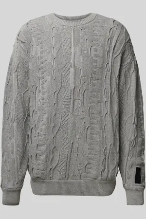 Carlo Colucci Strickpullover mit Label-Badge in , Größe L