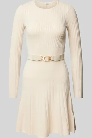 Guess Knielanges Strickkleid in Ripp-Optik Modell 