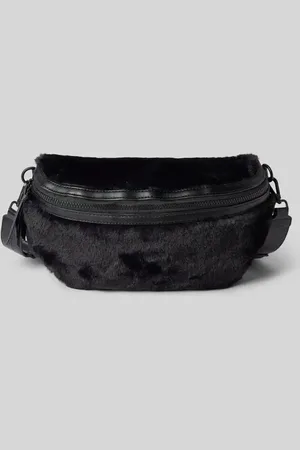 Seidenfelt Bauchtasche mit Kunstfellbesatz Modell 