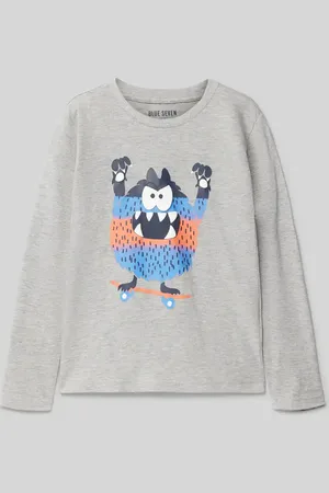 Blue Seven Longsleeve mit geripptem Rundhalsausschnitt in , Größe 92