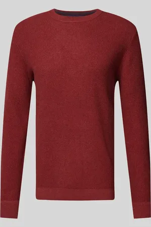 TOM TAILOR Regular Fit Strickpullover mit geripptem Rundhalsausschnitt in , Größe L