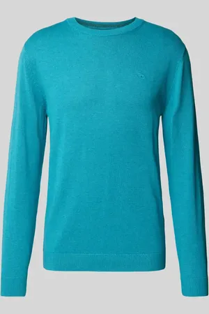 TOM TAILOR Strickpullover mit Rundhalsausschnitt aus reiner Baumwolle in , Größe M