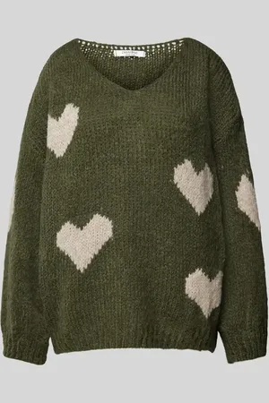 Zabaione Strickpullover mit Rundhalsausschnitt in , Größe M/L