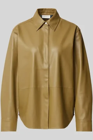 Calvin Klein Regular Fit Bluse in Leder-Optik in , Größe S