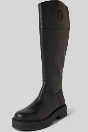 HUGO BOSS Lederstiefel mit Label-Detail Modell 
