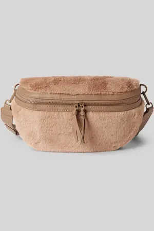 Seidenfelt Bauchtasche mit Kunstfellbesatz Modell 