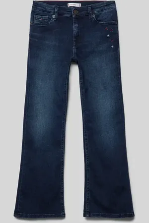 Tommy Hilfiger Flared Fit Jeans mit Logo-Stitching in , Größe 140