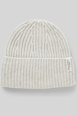 Marc O’ Polo Beanie aus hochwertigem Schurwoll-Kaschmir-Mix mit geripptem Umschlag in , Größe 1
