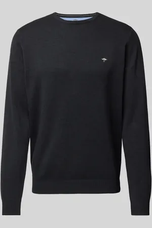 Fynch-Hatton Strickpullover mit Label-Stitching Modell 