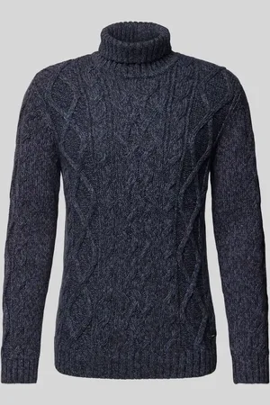 Ragman Rollkragenpullover mit Zopfmuster in , Größe L