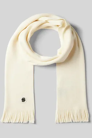 HUGO BOSS Wollschal mit Label-Patch Modell 