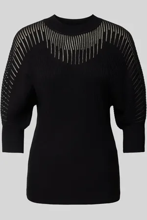 Comma, Strickpullover mit gerippten Abschlüssen in , Größe 34