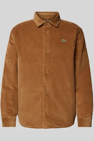 Lacoste Regular Fit Cordhemd mit Logo-Patch Modell 