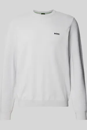 HUGO BOSS Strickpullover mit Label-Schriftzug Modell 