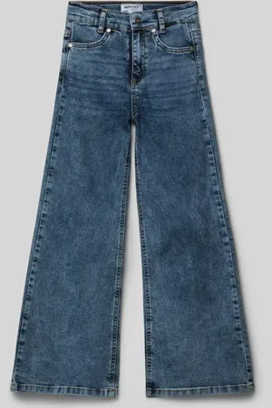 Blue Effect Wide Leg Jeans mit Label-Patch in , Größe 176