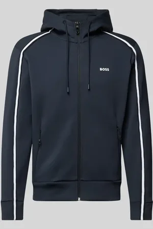 HUGO BOSS Sweatjacke mit Label-Print Modell 