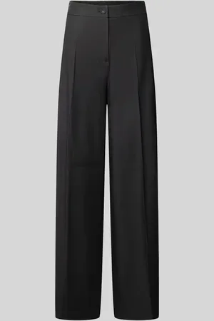 Karo Kauer Wide Leg Stoffhose mit Bügelfalten in , Größe L
