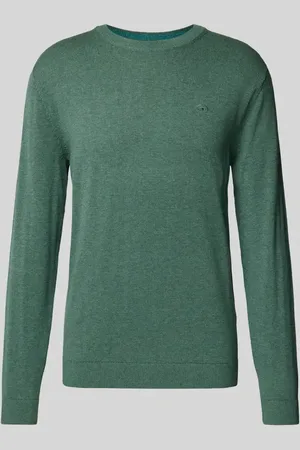 TOM TAILOR Strickpullover mit Rundhalsausschnitt aus reiner Baumwolle in , Größe M