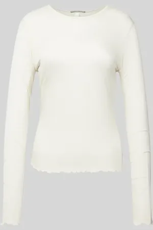 QS by s.Oliver Longsleeve aus Viskose-Mix mit Muschelsaum in , Größe XS