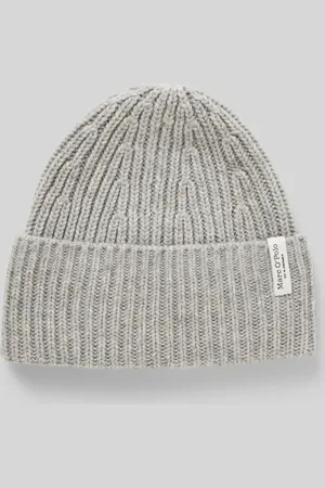 Marc O’ Polo Beanie aus hochwertigem Schurwoll-Kaschmir-Mix mit geripptem Umschlag in , Größe 1