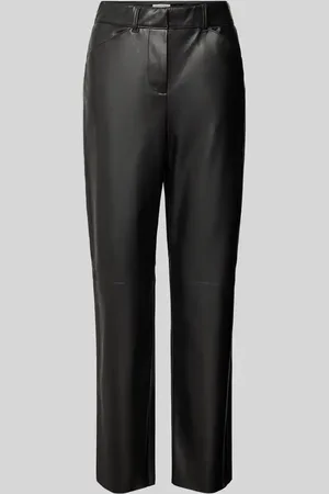 Christian Berg Straight Leg Hose in Leder-Optik in , Größe 40