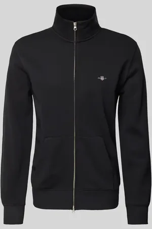 GANT Regular Fit Sweatjacke mit Label-Stitching Modell 