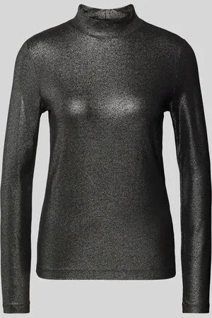 QS by s.Oliver Slim Fit Langarmshirt mit Mock-Neck-Kragen in , Größe 34