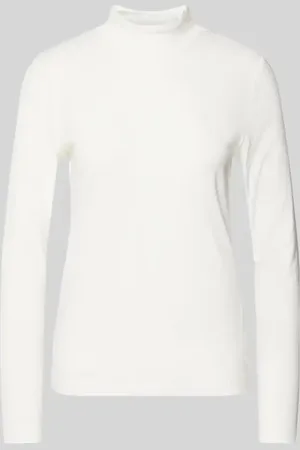 QS by s.Oliver Slim Fit Langarmshirt mit Mock-Neck-Kragen in , Größe 34