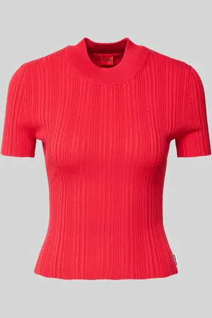 HUGO BOSS Strickshirt mit Label-Detail Modell 