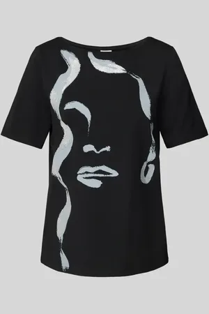 QS by s.Oliver Relaxed Fit T-Shirt aus Baumwoll-Mix mit Glitzer-Details in , Größe 36