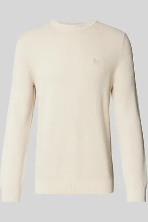 Marc O’ Polo Regular Fit Strickpullover aus reiner Baumwolle mit Logo-Stitching in , Größe S