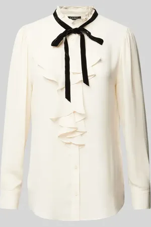 Ralph Lauren Regular Fit Bluse mit Volants Modell 