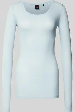 HUGO BOSS Longsleeve mit geripptem Rundhalsausschnitt Modell 
