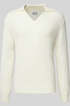 Jake*s Strickpullover mit V-Ausschnitt in , Größe S