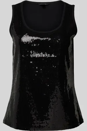 Comma, Tanktop mit Paillettenbesatz in , Größe 34