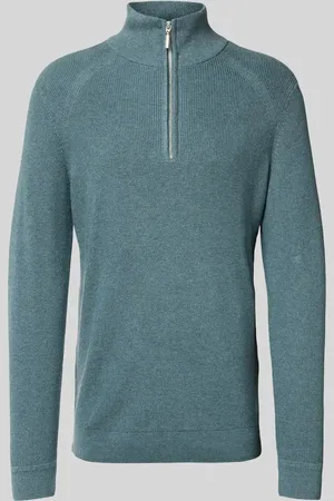 TOM TAILOR Regular Fit Troyer aus reiner Baumwolle in Rippstrick-Qualität in , Größe S
