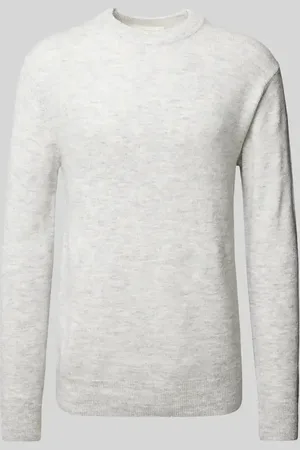 TOM TAILOR Regular Fit Strickpullover mit Wolle und Label-Stitching am Ärmel in , Größe M