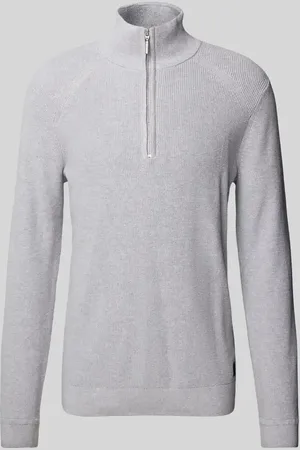 TOM TAILOR Regular Fit Troyer aus reiner Baumwolle in Rippstrick-Qualität in , Größe S