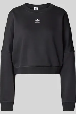 adidas Cropped Sweatshirt mit Logo-Stitching in , Größe M