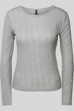 VERO MODA Regular Fit Langarmshirt aus reiner Baumwolle Modell 