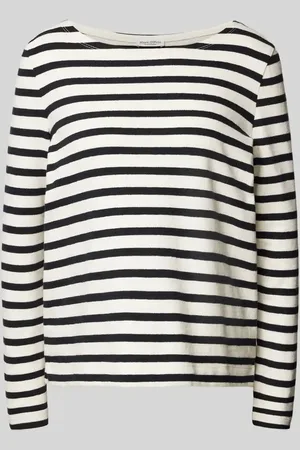 Marc O’ Polo Regular Fit Langarmshirt aus reiner Baumwolle mit Streifenmuster in , Größe XS
