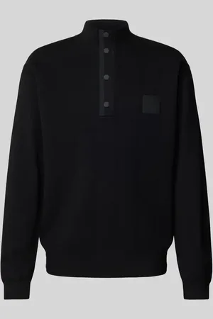 HUGO BOSS Strickpullover mit Label-Patch Modell 