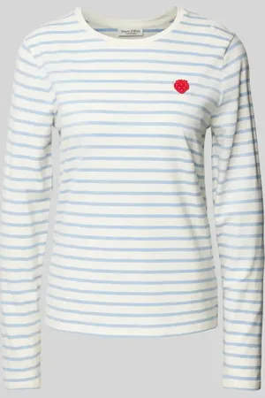 Marc O’ Polo Regular Fit Langarmshirt aus elastischem Baumwoll-Jersey mit Motiv-Patch in , Größe XXL