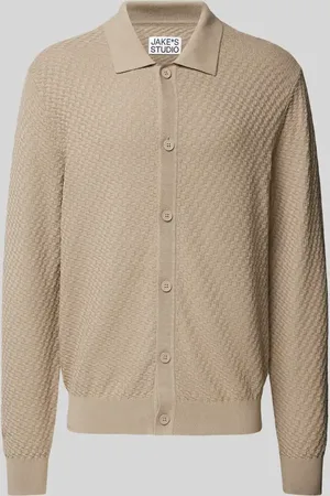 Jake*s Cardigan aus Viskose mit Strukturmuster in , Größe S