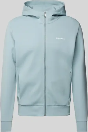 Calvin Klein Sweatjacke aus Viskose mit Label-Print in , Größe XL