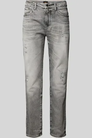 HUGO BOSS Regular Fit Jeans mit Label-Patch Modell 