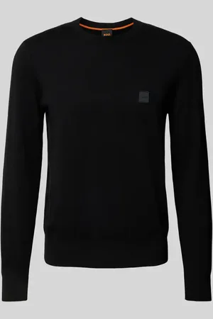 HUGO BOSS Strickpullover mit Rundhalsausschnitt Modell 